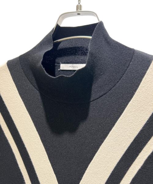 LE PHIL（ル フィル）LE PHIL (ル フィル) ラインオーバーワンピース ブラック サイズ:1の古着・服飾アイテム