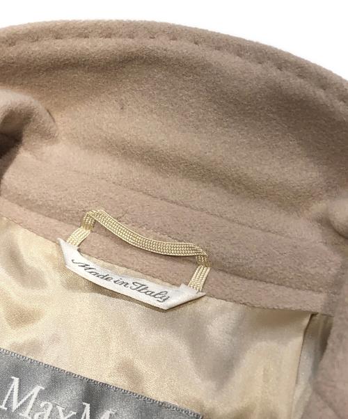 MaxMara（マックスマーラ）MaxMara (マックスマーラ) アンゴラシルクブレンド ベルテッドチェスターロングコート ベージュ サイズ:40の古着・服飾アイテム