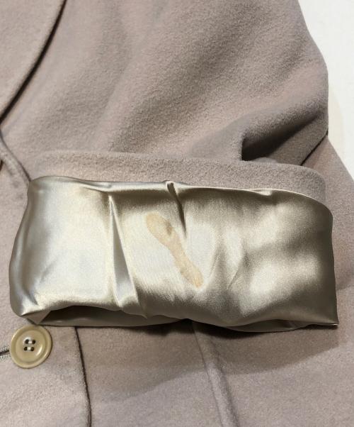 MaxMara（マックスマーラ）MaxMara (マックスマーラ) アンゴラシルクブレンド ベルテッドチェスターロングコート ベージュ サイズ:40の古着・服飾アイテム