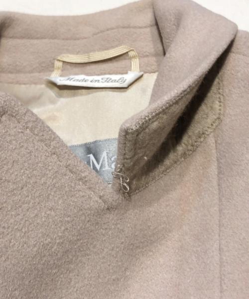 MaxMara（マックスマーラ）MaxMara (マックスマーラ) アンゴラシルクブレンド ベルテッドチェスターロングコート ベージュ サイズ:40の古着・服飾アイテム