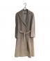 MaxMara（マックスマーラ）の古着「アンゴラシルクブレンド ベルテッドチェスターロングコート」｜ベージュ