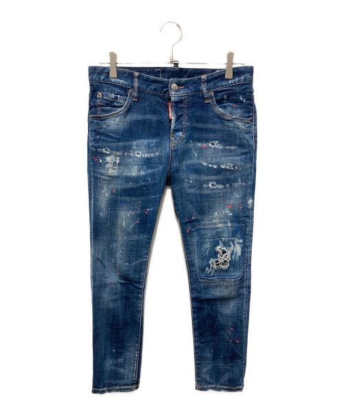 DSQUARED2（ディースクエアード）DSQUARED2 (ディースクエアード) Cool Girl Cropped Jean/クール・ガール・クロップド・ジーン インディゴ サイズ:36の古着・服飾アイテム