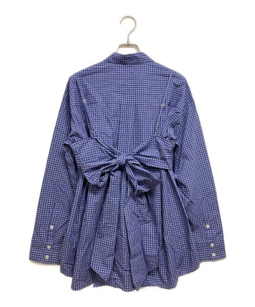FRAY ID（フレイ アイディー）FRAY ID (フレイ アイディー) ビスチェコンビシャツ ブルー サイズ:Fの古着・服飾アイテム