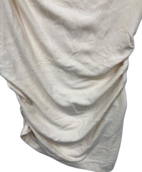 polaura（ポロ―ラ）polaura (ポロ―ラ) アシンメトリードレープロングスリーブトップス アイボリー サイズ:Fの古着・服飾アイテム