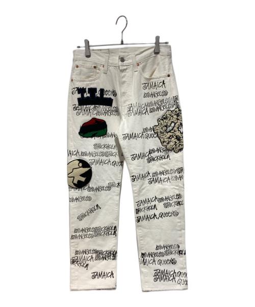 Denim Tears（デニムティアーズ）Denim Tears (デニムティアーズ) LEVI'S (リーバイス) STUSSY×OUR LEGACY (ストゥーシー×アワーレガシー) デニムパンツ ホワイト サイズ:76cm (W30)の古着・服飾アイテム