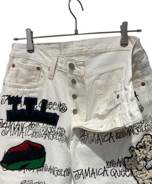 Denim Tears（デニムティアーズ）Denim Tears (デニムティアーズ) LEVI'S (リーバイス) STUSSY×OUR LEGACY (ストゥーシー×アワーレガシー) デニムパンツ ホワイト サイズ:76cm (W30)の古着・服飾アイテム
