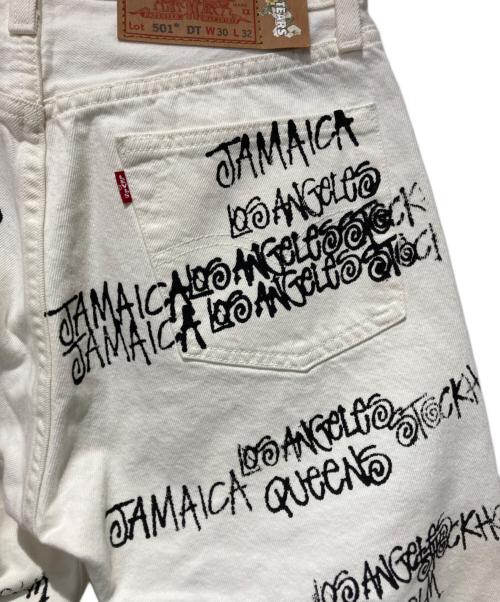 Denim Tears（デニムティアーズ）Denim Tears (デニムティアーズ) LEVI'S (リーバイス) STUSSY×OUR LEGACY (ストゥーシー×アワーレガシー) デニムパンツ ホワイト サイズ:76cm (W30)の古着・服飾アイテム