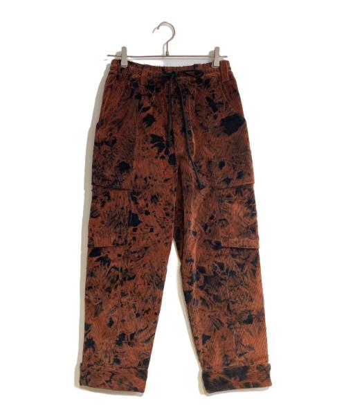 song for the mute（ソングフォーザミュート）Song for the Mute (ソングフォーザミュート) TABBED CARGO PANT オレンジ×ブラック サイズ:46の古着・服飾アイテム