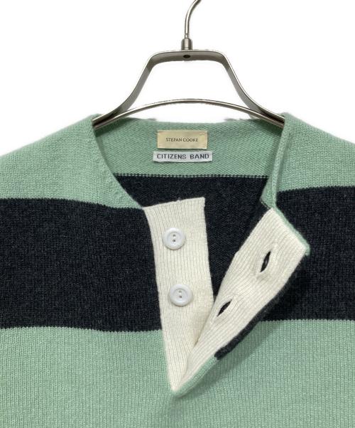 STEFAN COOKE（ステファンクック）STEFAN COOKE (ステファンクック) Rugby Jumper グリーン×ブラック サイズ:Sの古着・服飾アイテム