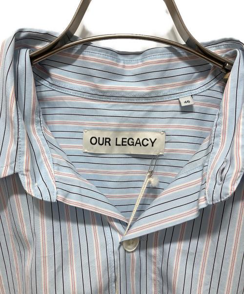 OUR LEGACY（アワーレガシー）OUR LEGACY (アワーレガシー) POPOVER SHIRT ブルー×ピンク サイズ:SIZE46の古着・服飾アイテム