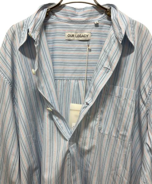 OUR LEGACY（アワーレガシー）OUR LEGACY (アワーレガシー) POPOVER SHIRT ブルー×ピンク サイズ:SIZE46の古着・服飾アイテム