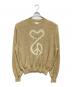 SASQUATCHfabrix.（サスクワッチファブリックス）の古着「CALLIGRAPHIC LOVE & PEACE KNIT」｜ベージュ