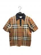 BURBERRYバーバリー）の古着「シルクブレンドポロシャツ」｜ブラウン