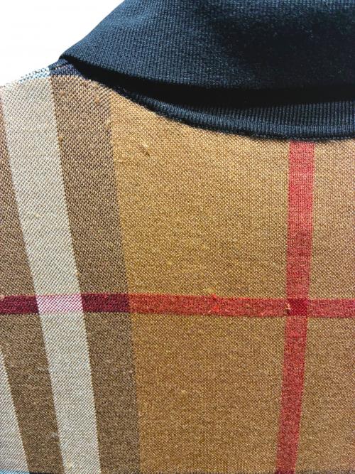 BURBERRY（バーバリー）BURBERRY (バーバリー) シルクブレンドポロシャツ ブラウン サイズ:Mの古着・服飾アイテム