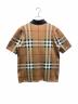 BURBERRY (バーバリー) シルクブレンドポロシャツ ブラウン サイズ:M：27000円