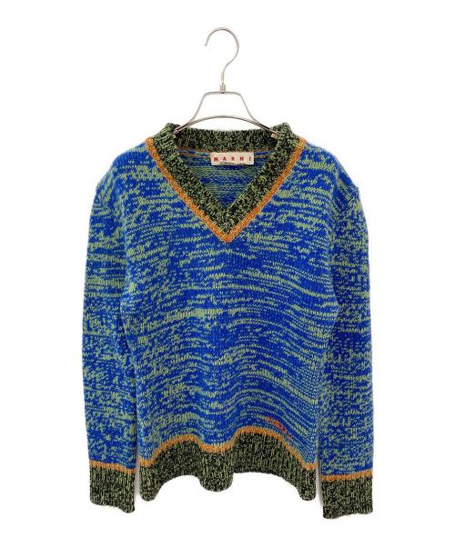 MARNI（マルニ）MARNI (マルニ) Multicolor V Neck Sweater マルチカラー サイズ:40の古着・服飾アイテム