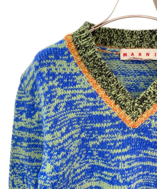 MARNI（マルニ）MARNI (マルニ) Multicolor V Neck Sweater マルチカラー サイズ:40の古着・服飾アイテム