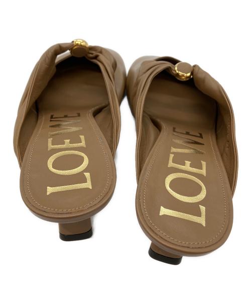 LOEWE（ロエベ）LOEWE (ロエベ) ペブル ソフト ミュール ブラウン サイズ:41の古着・服飾アイテム