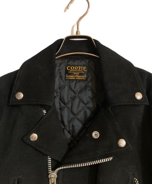 COOTIE（クーティー）COOTIE (クーティー) スウェードライダースジャケット ブラック サイズ:Mの古着・服飾アイテム