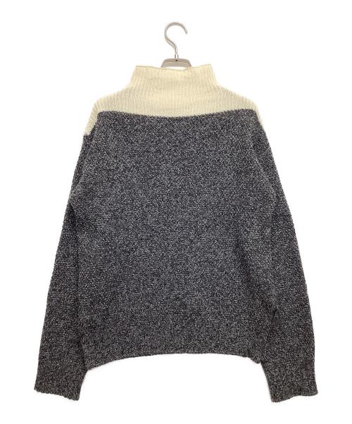 MARNI（マルニ）MARNI (マルニ) バイカラー タートルネックニット ホワイト×グレー サイズ:38の古着・服飾アイテム