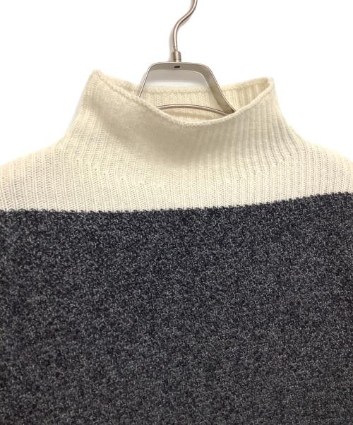 MARNI（マルニ）MARNI (マルニ) バイカラー タートルネックニット ホワイト×グレー サイズ:38の古着・服飾アイテム