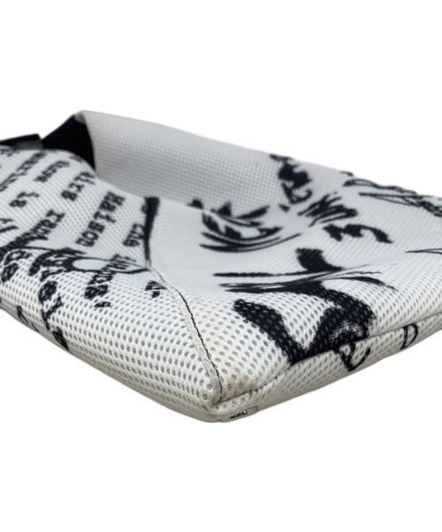 MM6 Maison Margiela（エムエムシックスメゾンマルジェラ）MM6 Maison Margiela (エムエムシックスメゾンマルジェラ) JAPANESE SMALL BAG IN PRINTED MESH ホワイト×ブラックの古着・服飾アイテム