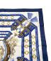 HERMES (エルメス) カレ90 ホワイト×ネイビー サイズ:90：25000円