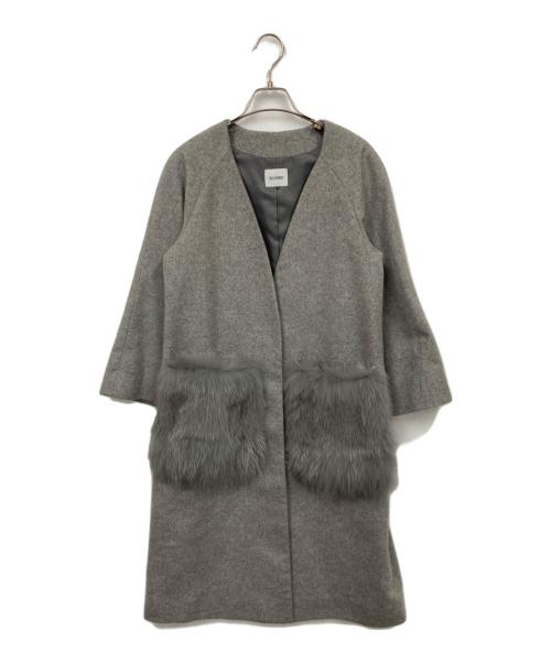 SO CLOSE（ソー クロース）SO CLOSE (ソー クロース) カシミヤコート グレー サイズ:Mの古着・服飾アイテム