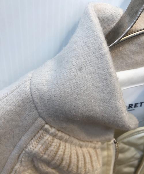 CEaRET（シーレット）CEaRET (シーレット) Knit Docking Coat アイボリー サイズ:2の古着・服飾アイテム