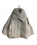 Rouge vifルージュヴィフ）の古着「マフラー付きグログランダウン」｜アイボリー