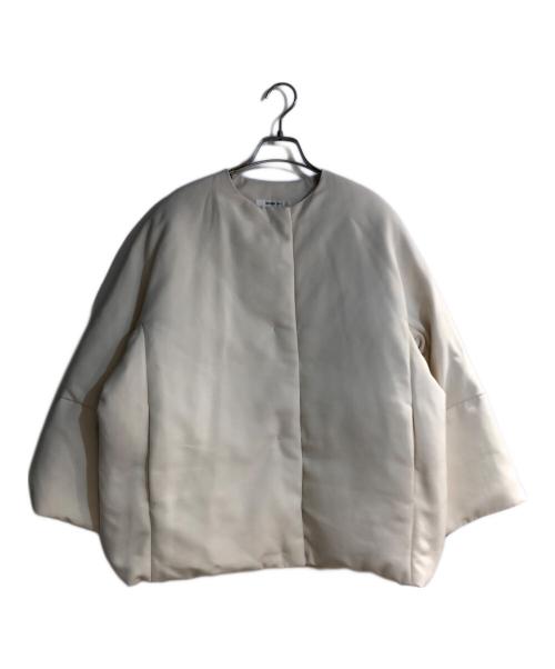 Rouge vif（ルージュヴィフ）Rouge vif (ルージュヴィフ) マフラー付きグログランダウン アイボリー サイズ:36の古着・服飾アイテム