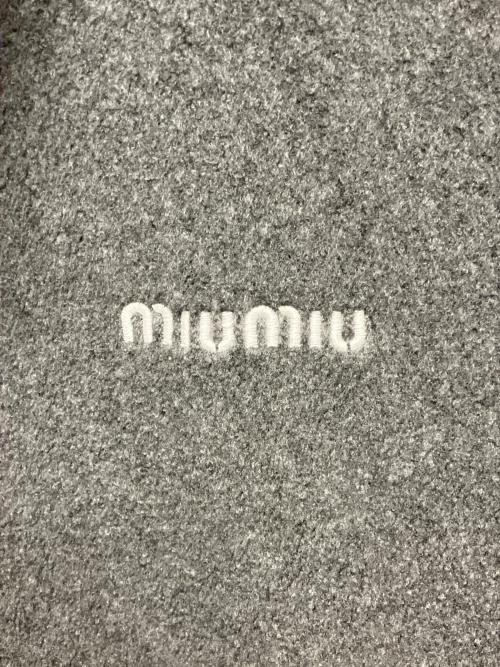 MIU MIU（ミュウミュウ）MIU MIU (ミュウミュウ) フリース スウェットシャツ　MJL042 S000 15V3 グレー サイズ:Sの古着・服飾アイテム
