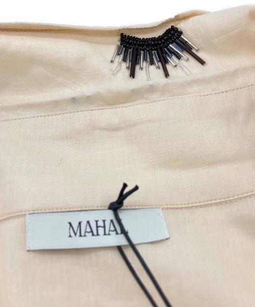 MAHAL（マハル）MAHAL (マハル) ビーズエンブロイダリーシャツ ベージュ サイズ:SIZE 2の古着・服飾アイテム