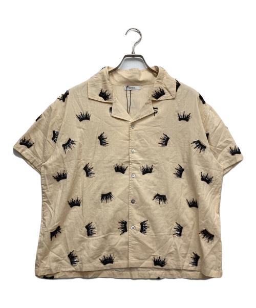MAHAL（マハル）MAHAL (マハル) ビーズエンブロイダリーシャツ ベージュ サイズ:1の古着・服飾アイテム