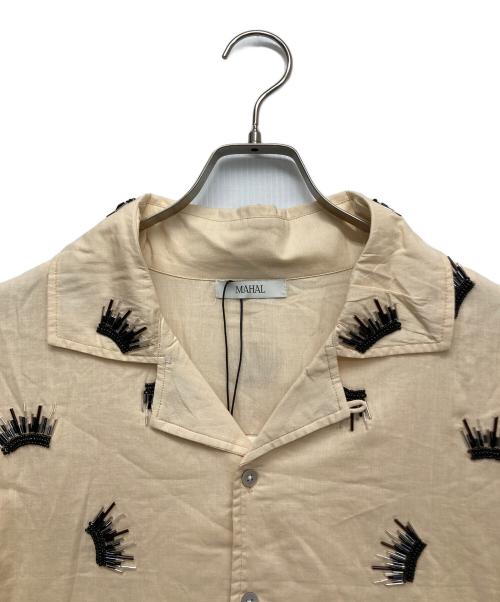 MAHAL（マハル）MAHAL (マハル) ビーズエンブロイダリーシャツ ベージュ サイズ:1の古着・服飾アイテム
