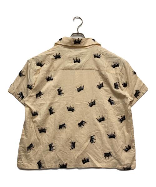 MAHAL（マハル）MAHAL (マハル) ビーズエンブロイダリーシャツ ベージュ サイズ:SIZE1の古着・服飾アイテム