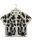 MAHALマハル）の古着「カットワークシャツ」｜ホワイト×ブラック