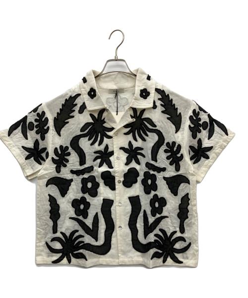 MAHAL（マハル）MAHAL (マハル) カットワークシャツ ホワイト×ブラック サイズ:1 未使用品の古着・服飾アイテム