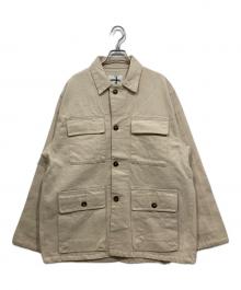 MAHAL（マハル）の古着「ハンドクロシェットジャケット」｜ベージュ