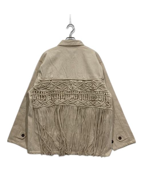 MAHAL（マハル）MAHAL (マハル) ハンドクロシェットジャケット ベージュ サイズ:FREEの古着・服飾アイテム