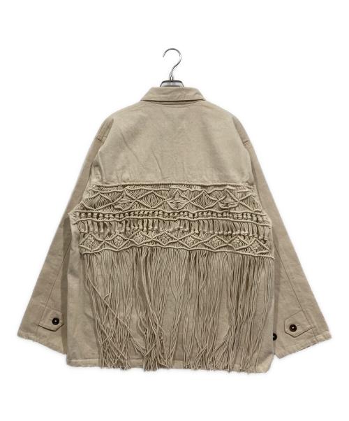 MAHAL（マハル）MAHAL (マハル) ハンドクロシェットジャケット ベージュ サイズ:SIZE Freeの古着・服飾アイテム
