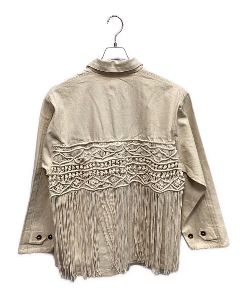 MAHAL（マハル）MAHAL (マハル) ハンドクロシェットジャケット ベージュ サイズ:Freeの古着・服飾アイテム