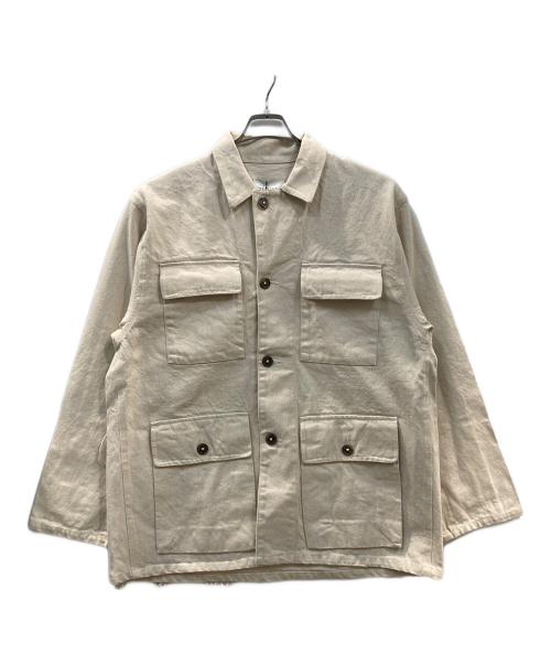 MAHAL（マハル）MAHAL (MAHAL) ハンドクロシェットジャケット ベージュ サイズ:FREEの古着・服飾アイテム