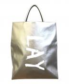 LAYAS×Radiateレイヤーズ×ラディエイト）の古着「PAINT LOGO TOTE BAG」｜シルバー