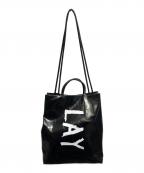 LAYAS×Radiateレイヤーズ×ラディエイト）の古着「PAINT LOGO TOTE BAG」｜ブラック
