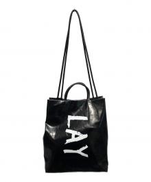 LAYAS×Radiate（レイヤーズ×ラディエイト）の古着「PAINT LOGO TOTE BAG」｜ブラック