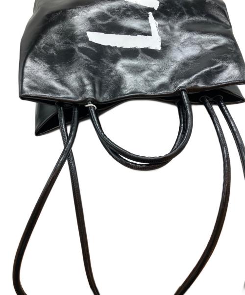 LAYAS（レイヤーズ）LAYAS (レイヤーズ) Radiate (ラディエイト) PAINT LOGO TOTE BAG ブラックの古着・服飾アイテム