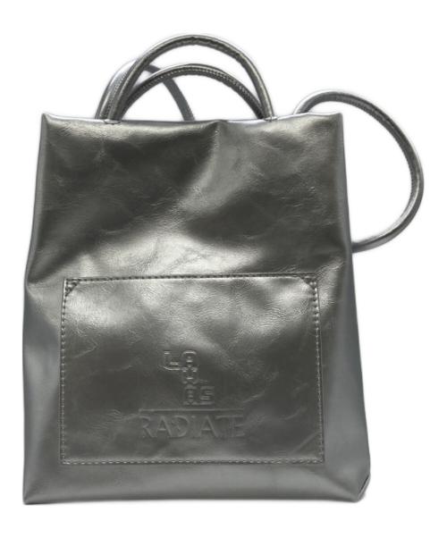 LAYAS（レイヤーズ）LAYAS (レイヤーズ) RADIATE (ラディエイト) WHITE CIRCLE PAINT MINI TOTE BAG シルバーの古着・服飾アイテム