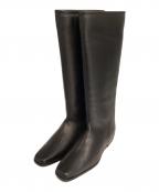 GRAINグレイン）の古着「ポインテッド ツツガタロングブーツ」｜ブラック