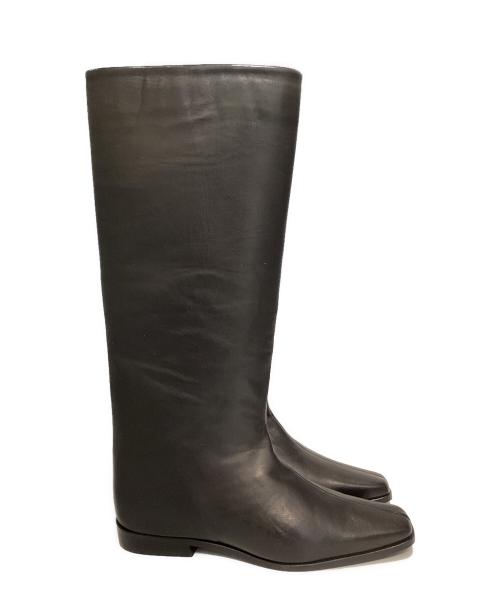 GRAIN（グレイン）GRAIN (グレイン) ポインテッド ツツガタロングブーツ ブラック サイズ:SIZE 37の古着・服飾アイテム